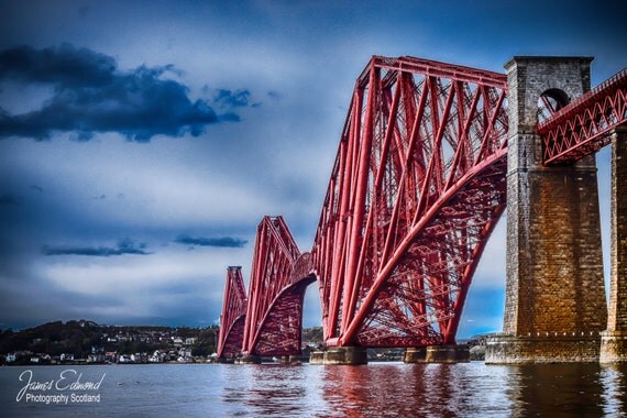 Edinburgh Digital Download,Forth Bridge, Landscape Photography, scottish prints, wall art, fine art photography, river, scottish photography