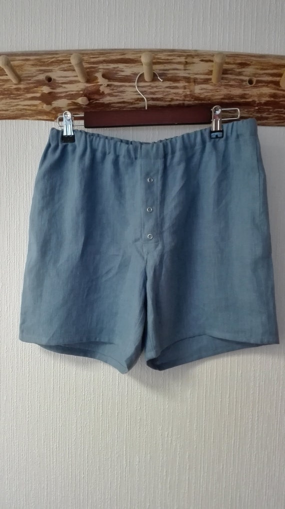 Men's linen pajamas.Snap button closure/ Stone by AnBerlinen