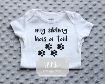 My Sibling has a Tail baby onesie, My Siblings have Tails baby onesie