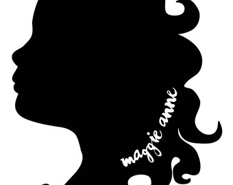 Custom Silhouette, Custom Silhouette Portrait, Mother's Day Gift, Grandparent Gift, Custom Child Silhouette, 8x10 or larger Printable