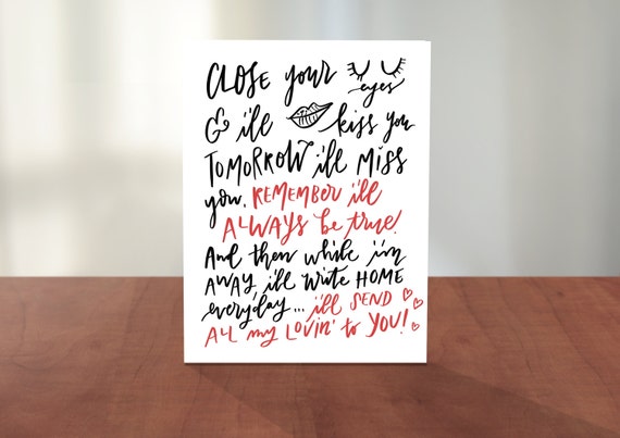 Unique 44 Unwound Valentine Card Lyrics