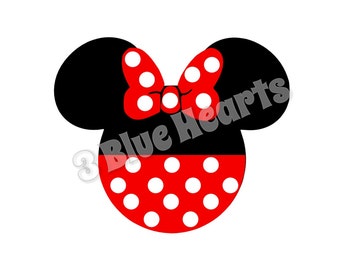 Minnie Mickey Head, Minnie Mickey Head SVG dxf pdf Studio, Mickey Head SVG dxf pdf Studio, Fab 5, Disney SVG dxf pdf Studio, Minnie Head