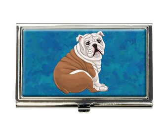 English Bulldog Business Credit Card Holder Case
