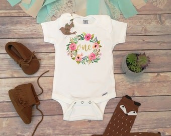 One Birthday Onesie®, First Birthday Outfit Girl, One Baby Bodysuit, Baby Girl Clothes, 1st Birthday Shirt, Boho Baby Clothes, Cute Baby
