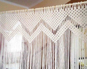 Wedding Arch Macrame/ Macrame curtain/ Bohemian Window, Macrame Wedding Arbour, Wedding backdrop