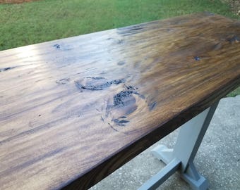 Trestle style console table - available in several colors