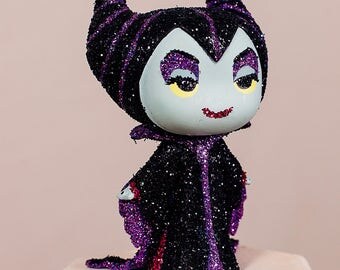 Mini Maleficent glittered figure