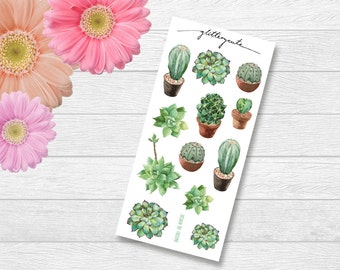 Succulent and Cactus Planner Stickers