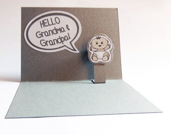 Pregnancy Announcement Cards, Pregnancy Reveal to Grandparents, Baby Announcement Grandparent, Pregnancy Announcement Grandparents, Card