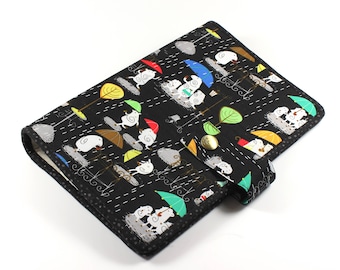 A5 Planner Binder Handmade Cotton Black Binder Notebook/Binder/Book Cover P1637
