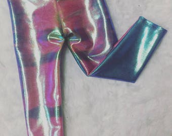 READY TO SHIP-Baby Toddler Kids Glitter Unicorn Leggings-Rainbow Sparkle Leggings