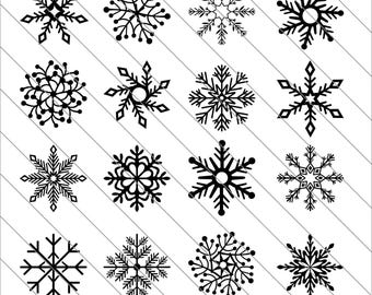 Snowflakes Silhouettes SVG,snowflakes clipart, Snowflakes svg Cut File,DXF,PNG Use with Silhoutte Studio & Cricut Instant Download