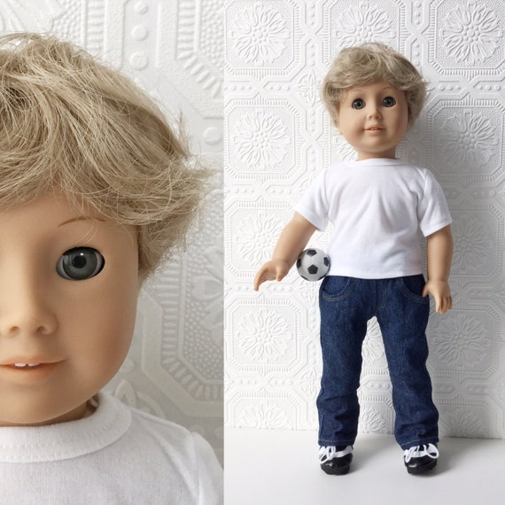 Ag Boy Doll Blue Green Eyes With Beachy Blonde Hair Ag Boy Doll Blue Green Eyes With Beachy Blonde Hair One Of A Kind Transformed From American Girl Vinyl Head And Limbs 18 Tall