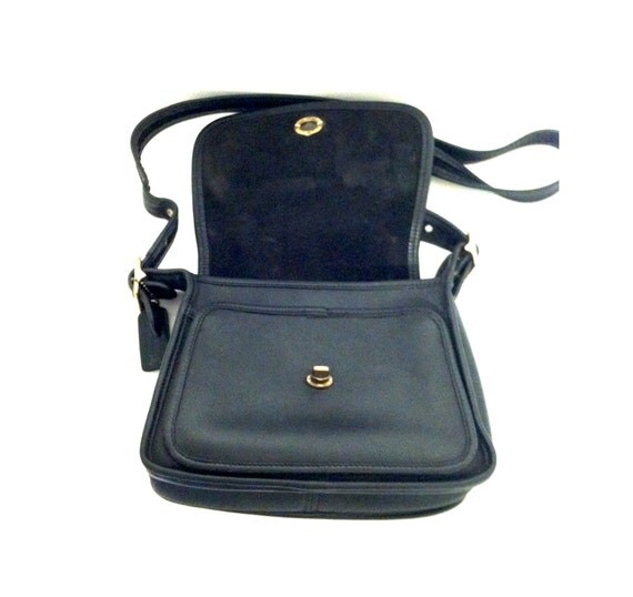Vintage COACH BAG Black Leather Bag Coach Handbag Coach