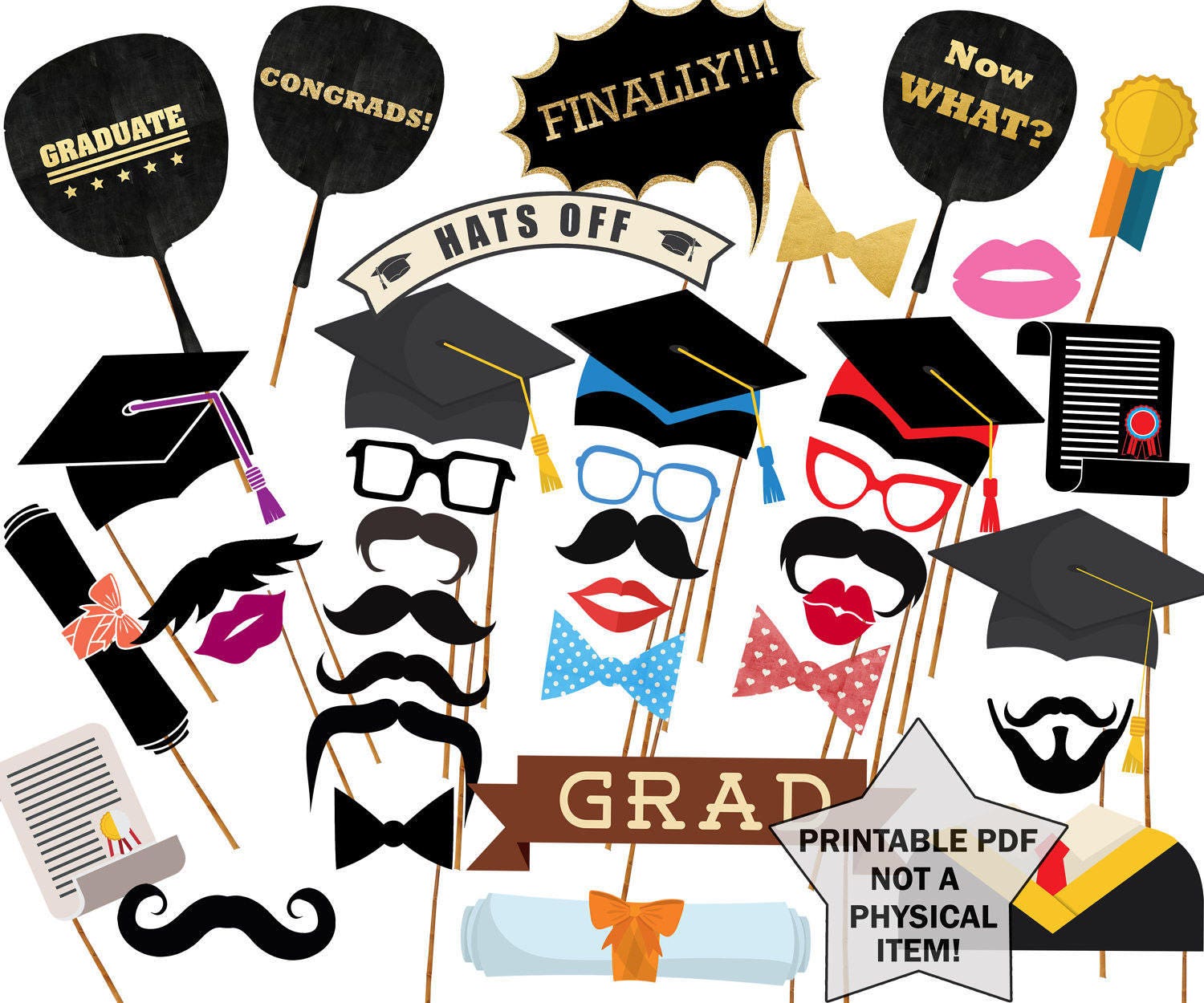 Free Printable Graduation Photo Booth Props Graduation Photo Booth