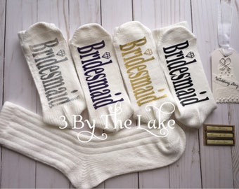 Bridesmaid, Bridal Party Women Gift Socks.