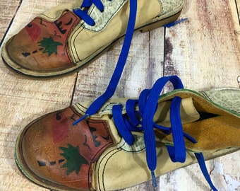 Items similar to Leather Earth Roots Shoes Vintage 70s Leather Hippie ...