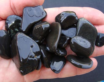Black sea pebbles-black stones from Ladispoli (Rm)-craft supplies