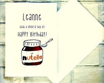 Personalised Nutella Birthday Card!