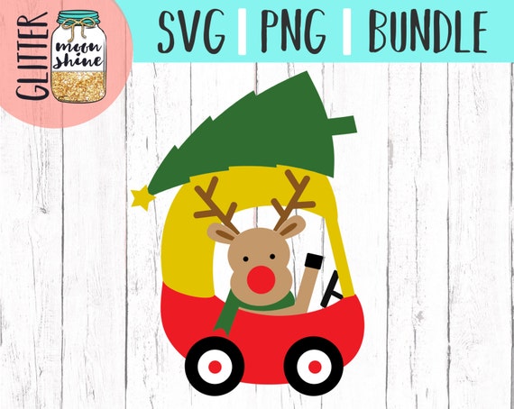 Download Little Red Car Christmas svg dxf png Files for Cutting