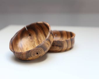 rustic decor wood bowl walnut wooden art bowls hand turned wood rings bowl coworker gift kitchen decor gift unique gift