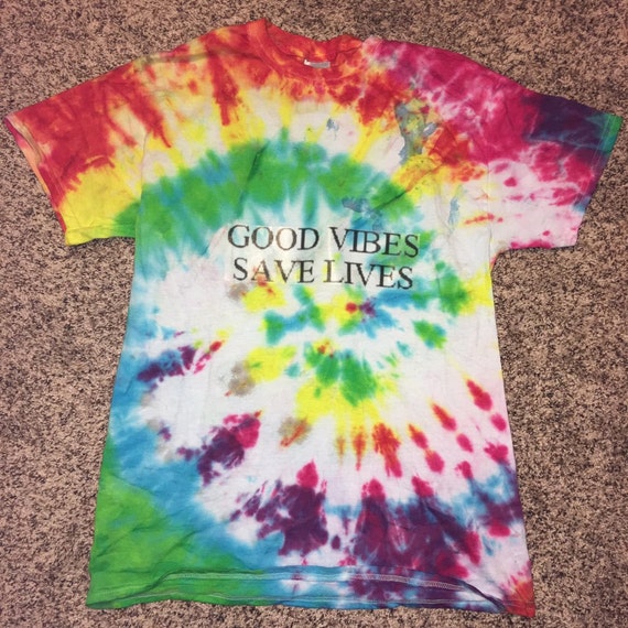 Text Tie Dye Graphic Tee