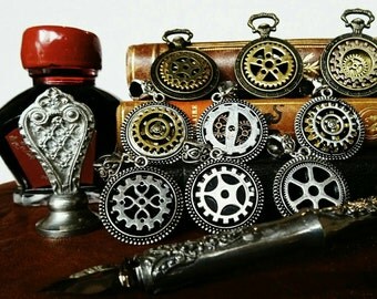 Pendentifs camées steampunk