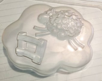 Sleepy Sheep Bath bomb mold chocolate waz candle soap plastic