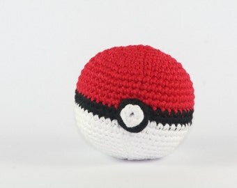 Pokeball, amigurumi pokeball, crocheted pokeball, pokemon ball, stuffed pokeball, pokemon, amigurumi pokemon, pokemon toy