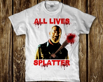 Negan bloody Lucille All lives splatter adult unisex t-shirt - Walking dead