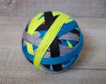 Hand Dyed Neon Self Striping Sock Yarn ~ Robot ~ Sockcess ~ 75/25 superwash merino/ nylon or Sport Weight ~ 80/20