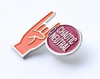 Chaotic Neutral RPG Alignment 1.25" Enamel Pin