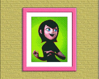 Pattern cross stitch Hotel Transylvania Mavis Instant Download, Cross Stitch Girl, Needlework Girl, Sewing Girl, Embroidery, Digital #027