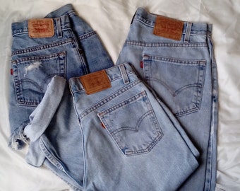 Lot Bulk Wholesale 3 Vintage Levi's Jeans Relaxed Mom Jeans