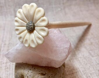 Exclusive Hair Pin Hand carved of ox bone Hair Accessorise