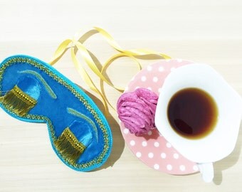 Perfect Audrey Hepburn Sleep Mask, Breakfast at Tiffanys Eye Mask, Holly Golightly Sleep Mask, Handmade Night Mask with Embroidery