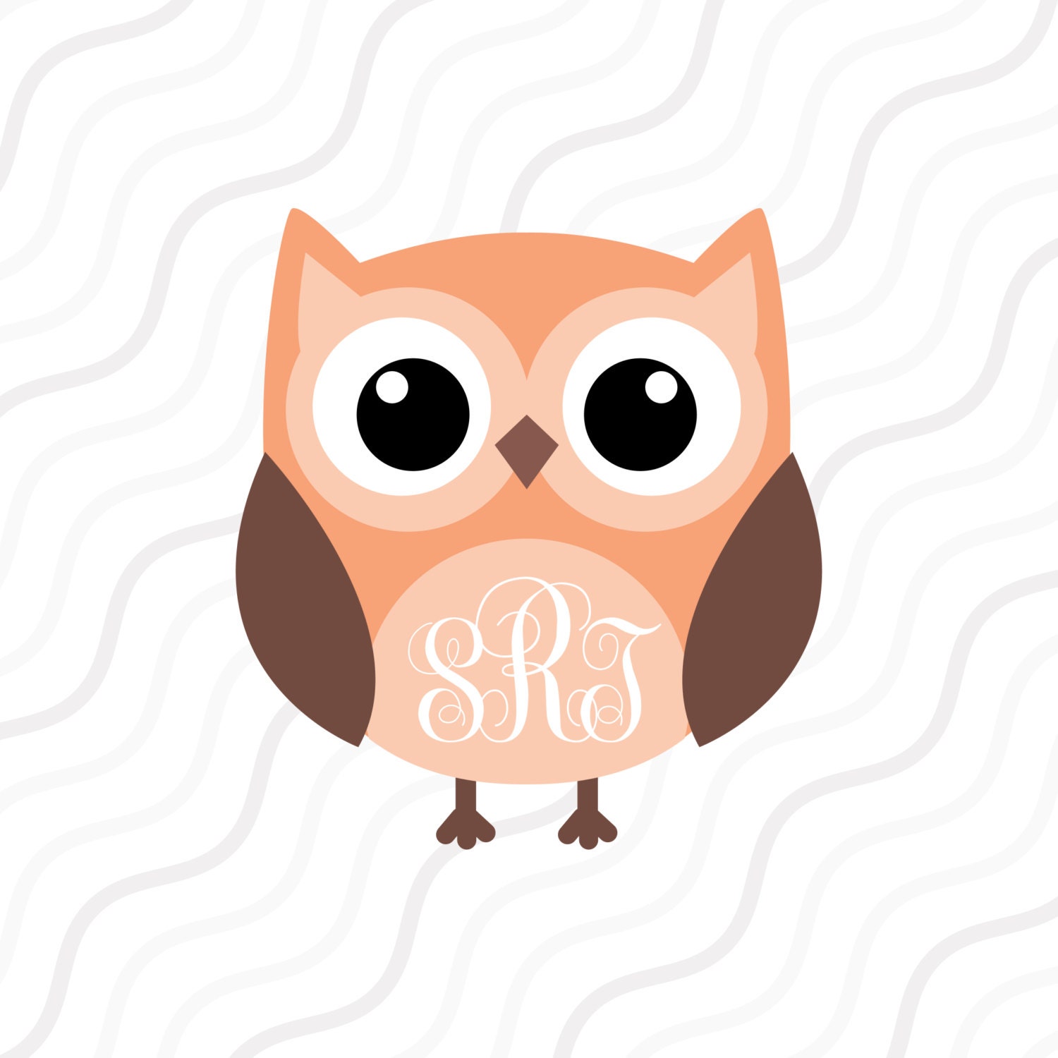 Download Cute Owl Monogram SVG Owl SVG Owl Monogram SVG Cut table