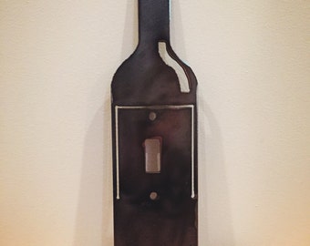Steel Wine Bottle Light Switch Cover
