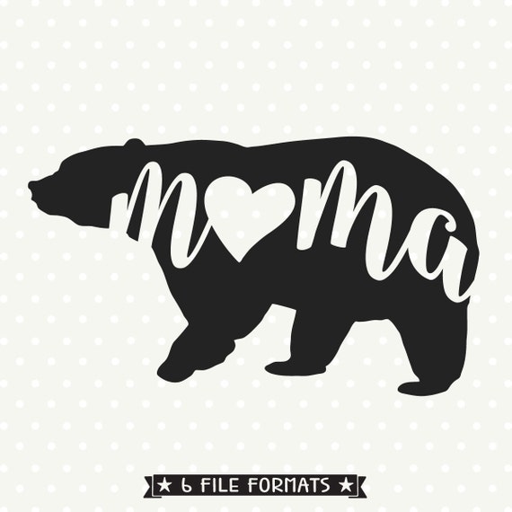 Mama Bear silhouette file Bear Family SVG file Bear svg