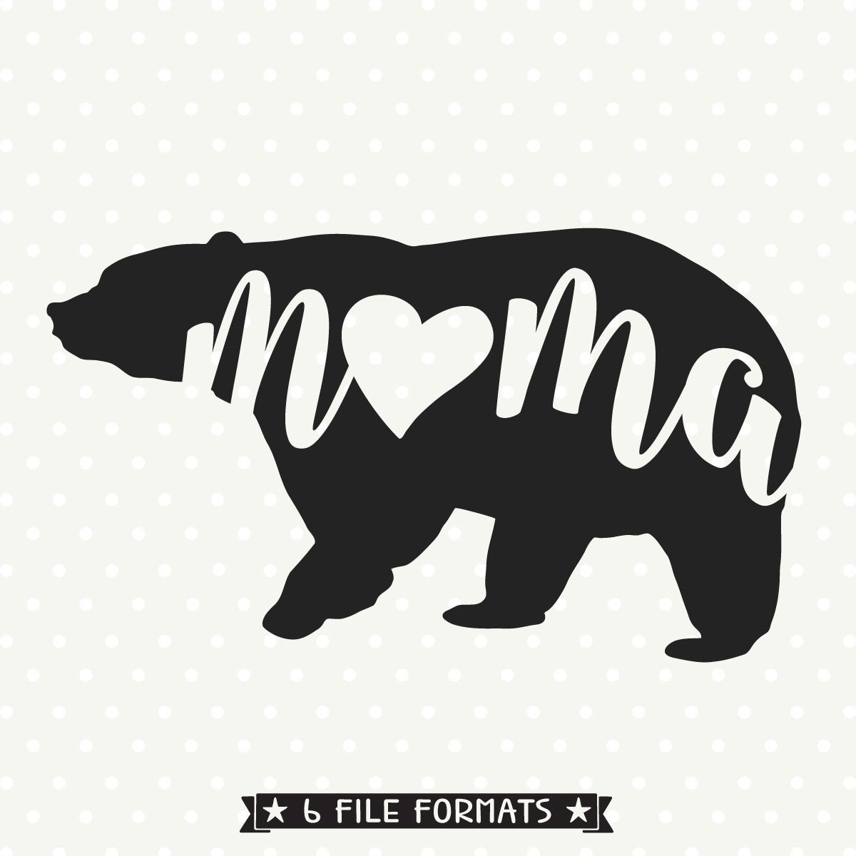 Download Mama Bear silhouette file Bear Family SVG file Bear svg