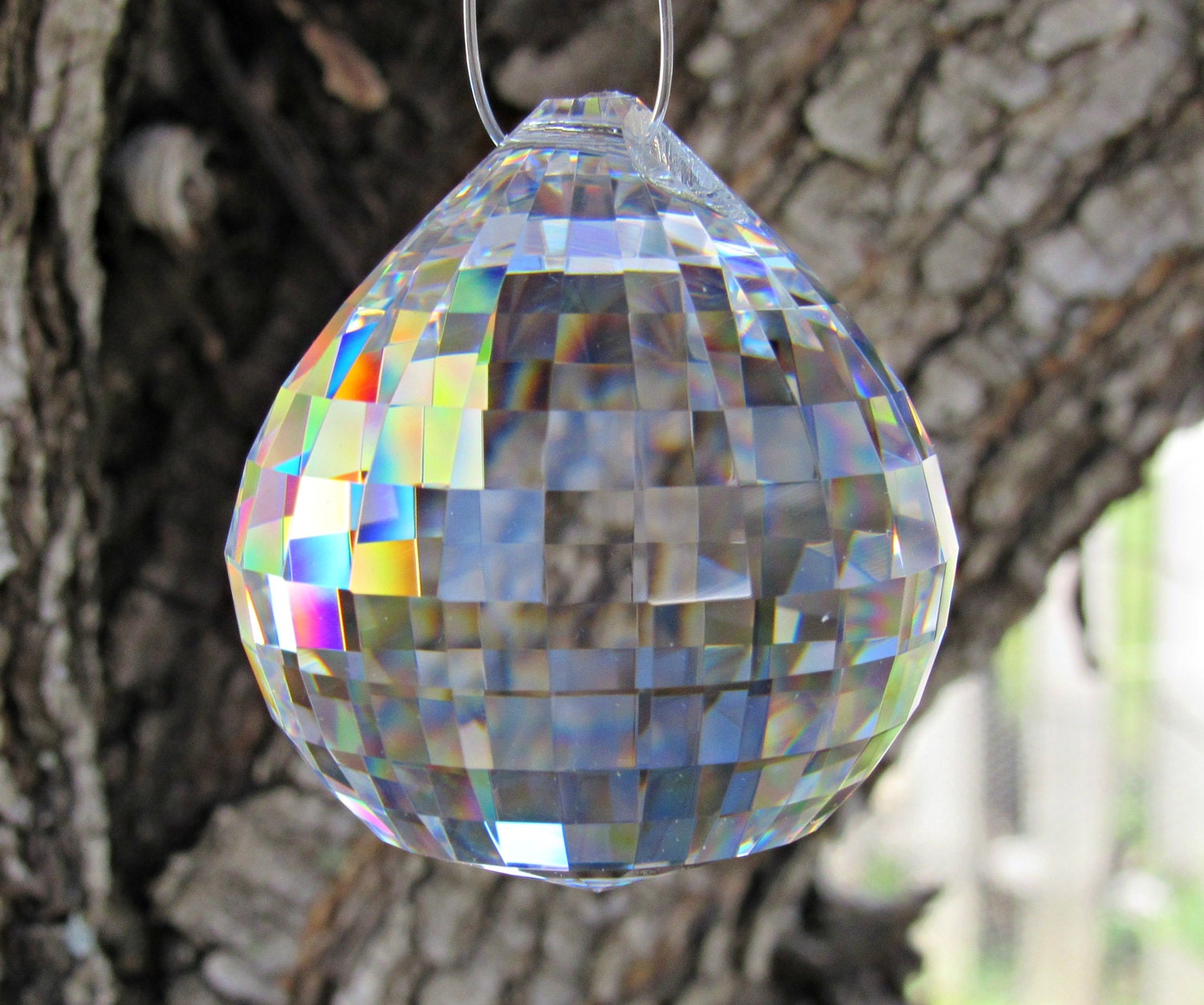 Crystal prism 40mm crystal ball multi faceted crystal