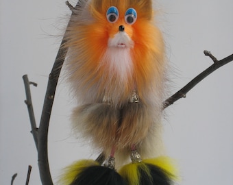 Red fox Keychain|Gift|for her|Fur Animal Toy Keychain|Womens gift|Women car accessories for men|Silver fox fur keychain|Red fox Accessory|