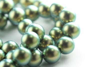 Genuine Swarovski® 5811 14.0 mm Iridescent Green Pearl 930