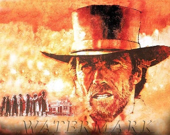 Pale Rider, Clint Eastwood, Spaghetti Western, Movie Poster, Art, Print, Photo, Decor, 8x10, 11x14 (JS0998)