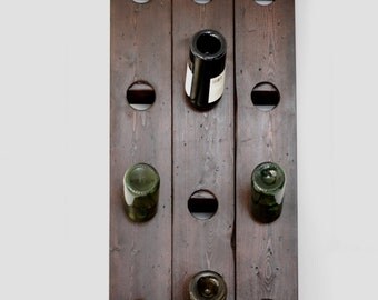 Wall mounted wine rack, Riddling rack.