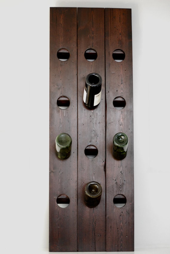 Wall mounted wine rack Riddling rack.