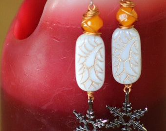 Winter wonderland wire wrapped dangles