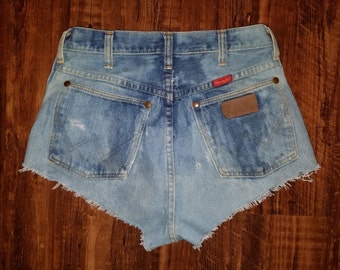 Reworked Vintage High Waist Wrangler Cutoff Shorts