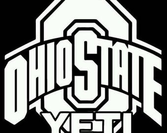 Ohio state osu buckeyes yeti decal sticker cooler