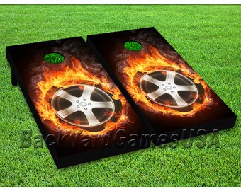 Prime FX Basketball Cornhole Wraps - Vinyl Decals For Bag Toss Game Boards